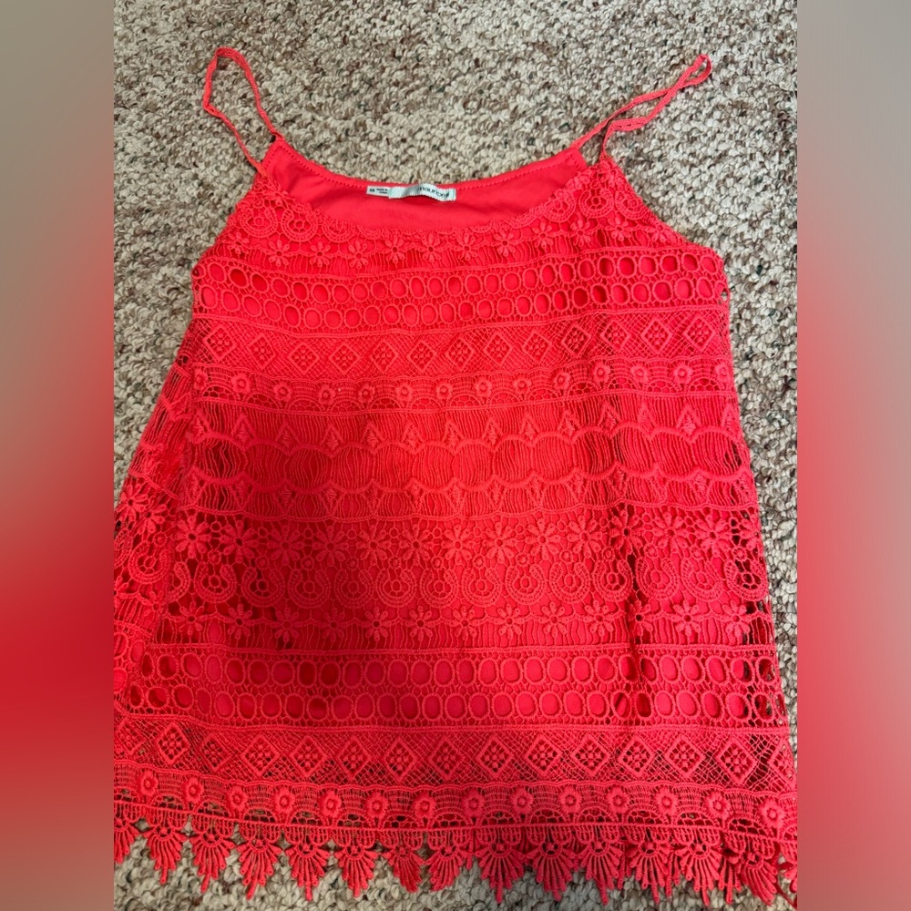 Maurice’s Coral Lace Tank Top